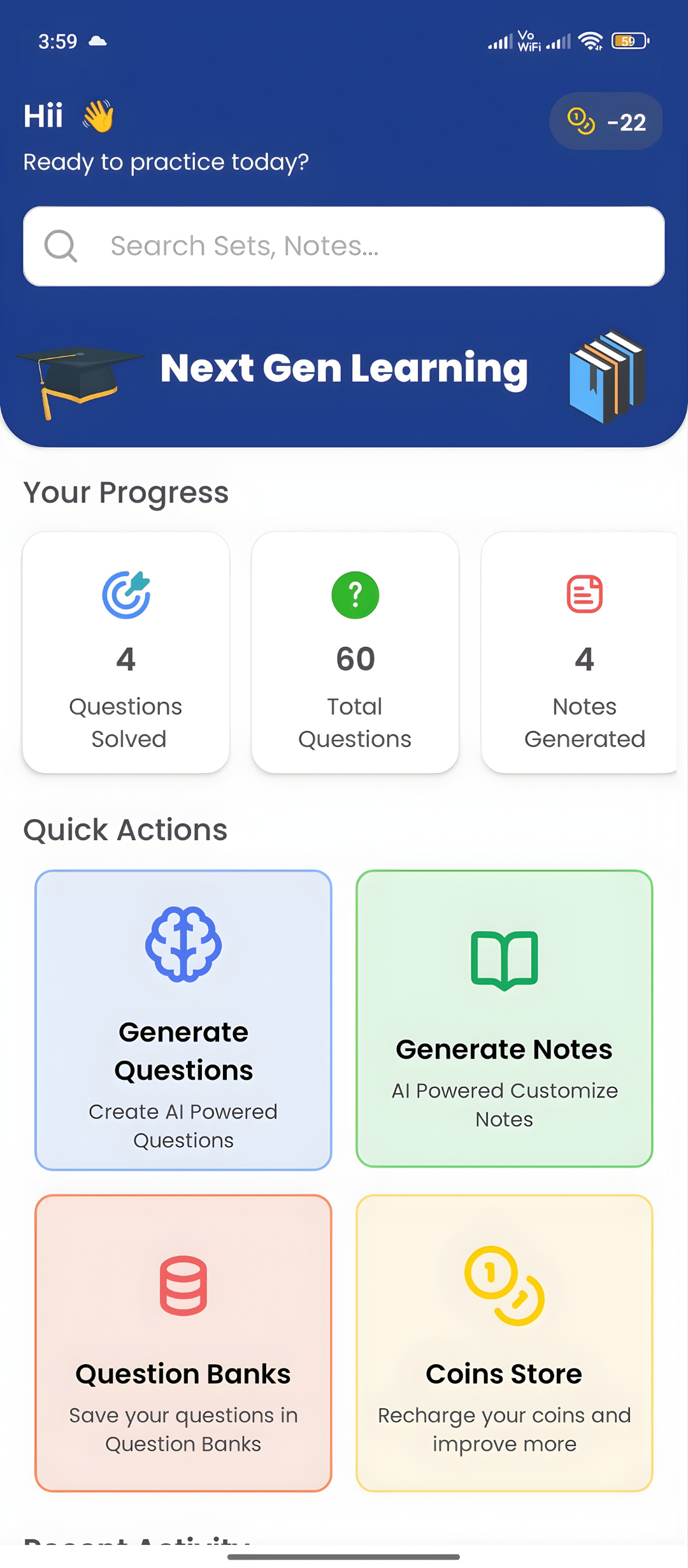 ShikshaGen AI Learning App Interface